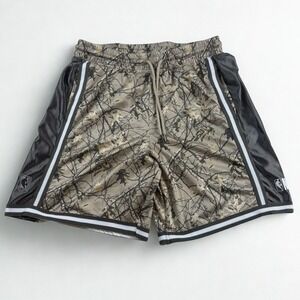NBA Basketball Shorts Mens M Brown Camo Realtree Mesh Athletic Streetwear Baller